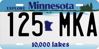 MN license plate 125MKA