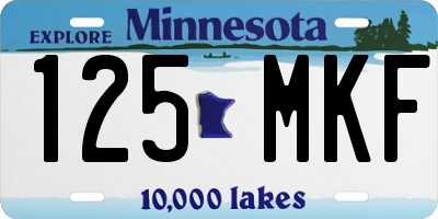 MN license plate 125MKF
