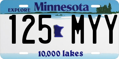 MN license plate 125MYY