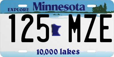 MN license plate 125MZE
