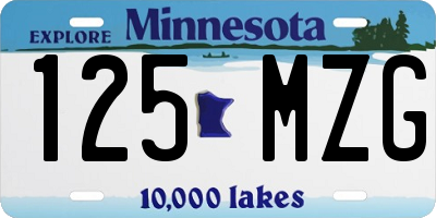 MN license plate 125MZG