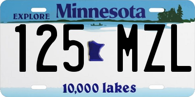 MN license plate 125MZL