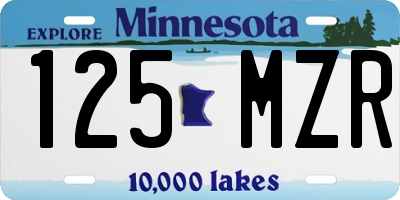 MN license plate 125MZR