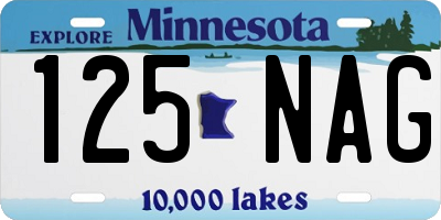 MN license plate 125NAG