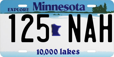 MN license plate 125NAH