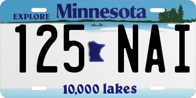 MN license plate 125NAI