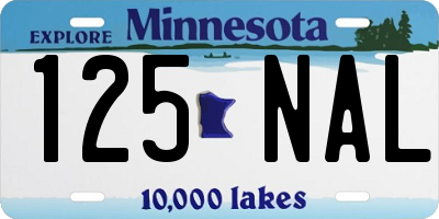 MN license plate 125NAL