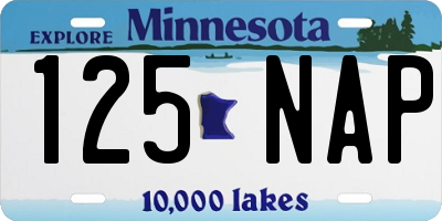 MN license plate 125NAP