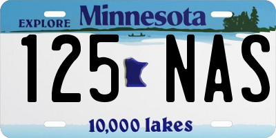 MN license plate 125NAS