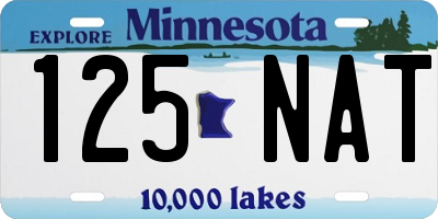 MN license plate 125NAT