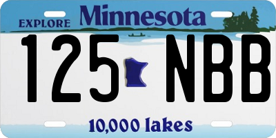 MN license plate 125NBB