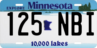 MN license plate 125NBI