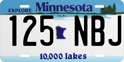 MN license plate 125NBJ