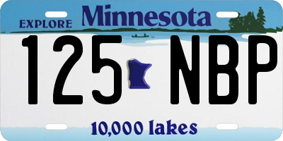 MN license plate 125NBP