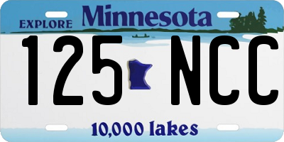 MN license plate 125NCC