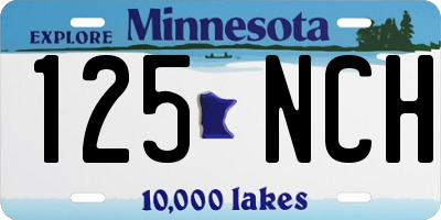 MN license plate 125NCH