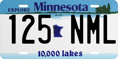 MN license plate 125NML