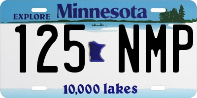 MN license plate 125NMP