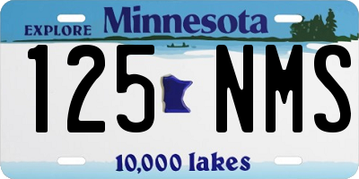 MN license plate 125NMS