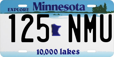 MN license plate 125NMU