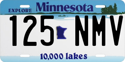 MN license plate 125NMV