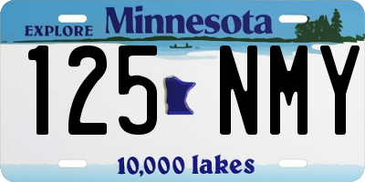 MN license plate 125NMY