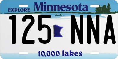 MN license plate 125NNA