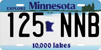 MN license plate 125NNB