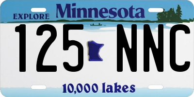 MN license plate 125NNC