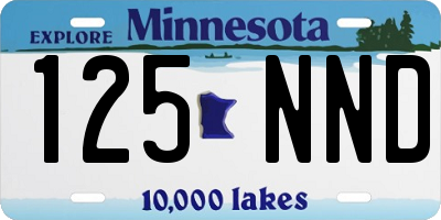 MN license plate 125NND