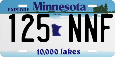 MN license plate 125NNF