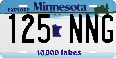 MN license plate 125NNG