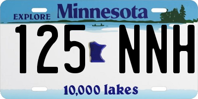 MN license plate 125NNH
