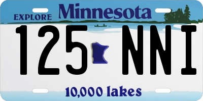 MN license plate 125NNI