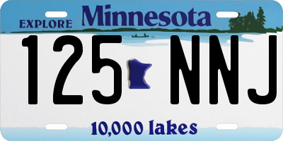 MN license plate 125NNJ