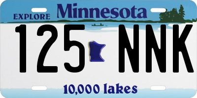 MN license plate 125NNK