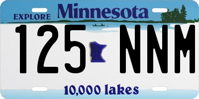 MN license plate 125NNM