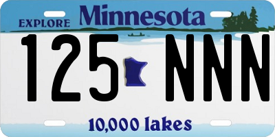 MN license plate 125NNN