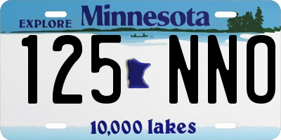 MN license plate 125NNO