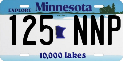 MN license plate 125NNP