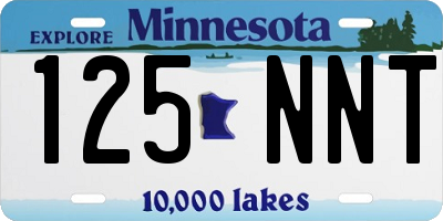 MN license plate 125NNT