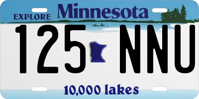 MN license plate 125NNU