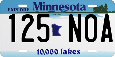 MN license plate 125NOA