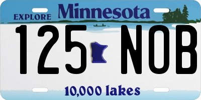 MN license plate 125NOB
