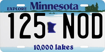 MN license plate 125NOD