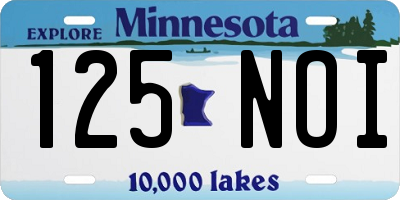 MN license plate 125NOI