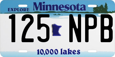 MN license plate 125NPB