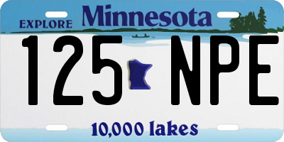 MN license plate 125NPE