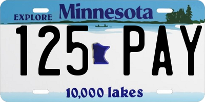 MN license plate 125PAY