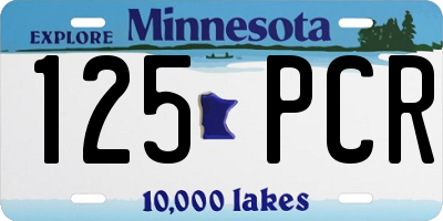 MN license plate 125PCR